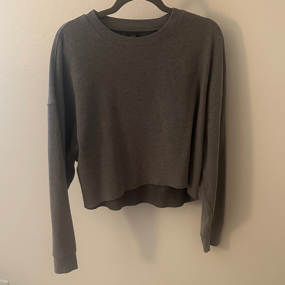Gray Women's Cropped Sweatshirt